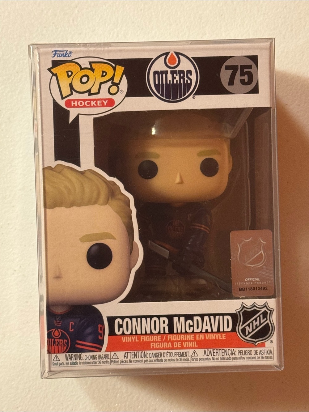 Funko Pop Hockey NHL Edmonton Oilers Connor McDavid #75 Third Uniform